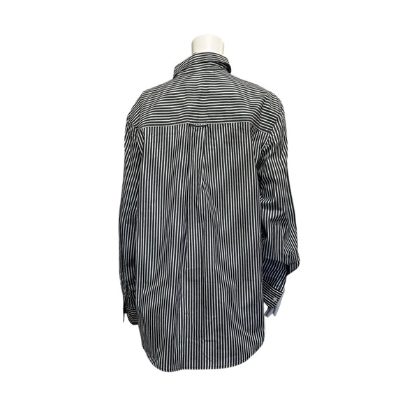 Chaps Black Stripe Long Sleeve Shirt Size L - Picture 5 of 6